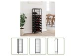 The Living Store Portabottiglie Per 27 Bottiglie Nero 34X18X100 Cm Ferro Battuto