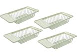 Set Di 4 Scolapasta Per Lavello In Plastica - Scolapasta Da Cucina - 4 Pezzi Scolapasta Per Lavello - Scolapasta A Griglia - Cestello Scolapasta In Colore Verde Chiaro