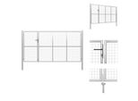 Vidaxl Cancello Da Giardino In Acciaio 350 X 150 Cm Argento - Cancelli Da Giardino