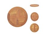 Vidaxl Piano Da Tavolo In Legno Massiccio Teak Rotondo 2,5 Cm 40 Cm - Piani Da Tavolo