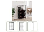 The Living Store Portabottiglie Per 45 Bottiglie Nero 54X18X100 Cm Ferro Battuto