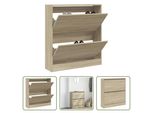 The Living Store Scarpiera Rovere Sonoma 80X21X87,5 Cm Materiale In Legno