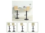 The Living Store Barhocker 2 Stk. Crema Samt