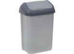 Keeeper 1030716000000 Cestino Per Rifiuti "Swantje"" 25 Litri Argento / Antracite"