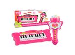 Bontempi Mini Tastiera A Farfalla Con Microfono Karaoke - Rosa