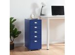 Piedistallo Mobile 'KöKar' Con 5 Cassetti In Acciaio 69 X 28 X 41 Cm Blu