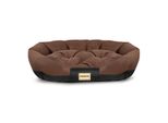 Prestige Dog Bed Pet Bed Ovale Impermeabile Pvc Codura 100% Poliestere Peso: 240Gr/M2 (115 X 95 Cm, Marrone)