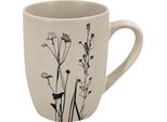 Tazza In Ceramica Cream Garden 350Ml, Crema/Nero
