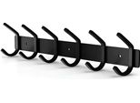 Toj Living Armadio A Muro - 46CM - 12 Ganci - Ganci Per Armadio - Ganci Per Armadio - Ganci Per Armadio A Muro - Armadio A Muro Schwarz - Garderobenstange A Muro - Ganci Per Armadio A Muro - Edelstahl - Schwarz