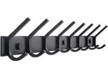 Toj Living Armadio A Muro - 62 Cm - 16 Ganci - Ganci Per Mantello - Ganci Per Armadio - Ganci Per Mantello A Muro - Armadio - Armadio A Muro - Portaoggetti A Muro - Ganci Per Armadio A Muro - Edelstahl - Schwarz