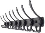 Toj Living Armadio A Muro - 75CM - 24 Ganci - Ganci Per Armadio - Ganci Per Armadio - Ganci Per Armadio A Muro - Armadio A Muro Schwarz - Garderobenstange A Muro - Ganci Per Armadio A Muro - Edelstahl - Schwarz