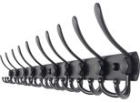 Toj Living Armadio A Muro - 95CM - 30 Ganci - Ganci Per Armadio - Ganci Per Armadio - Ganci Per Armadio A Muro - Armadio A Muro Schwarz - Garderobenstange A Muro - Ganci Per Armadio A Muro - Edelstahl - Schwarz
