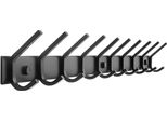 Toj Living Armadio A Muro - 78CM - 20 Ganci - Ganci Per Armadio - Ganci Per Armadio - Ganci Per Armadio A Muro - Armadio A Muro Schwarz - Garderobenstange A Muro - Ganci Per Armadio A Muro - Edelstahl - Schwarz