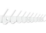 Toj Living Armadio A Muro - 78CM - 20 Ganci - Ganci Per Guardaroba - Ganci Per Guardaroba A Muro - Armadio Weiß - Garderobenstange A Muro - Ganci Per Armadio A Muro - Edelstahl - Weiß