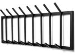 Toj Living Appendiabiti Da Parete - 90CM - 16 Ganci - Ganci Per Abiti Da Parete - Ganci Per Guardaroba - Hakenleiste Wardrobe - Ganci Da Parete - Moderno - Edelstahl - Matt Schwarz