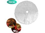 Swanew Tappeto Per Albero Di Natale Tappeto Per Albero Di Natale In Peluche Bianco Gonna Per Albero Di Natale Rotonda 90 Cm