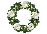 Jiubiaz 2.7M Ghirlanda Di Natale Abete Ghirlanda Decorazione Di Natale Ghirlanda Decorata 50 Led Argento
