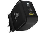 3-Port SteckerladegeräT IB-PS103-PD, USB-A + 2X USB-C Schwarz, Pd 3.0 65W + Qc 3.0 36W