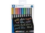 Staedtler 8321 TB10 Penna A Pennello Staedtler A Pennello Metallico, Confezione Da 10 Pz