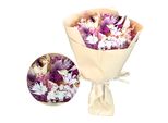 Bouquet Di Fiori Secchi - Accenti Viola E Oro - Elegante Composizione Con Gypsophila, Nigella E Ortensia | Decorazione E Idea Regalo Fiori Secchi