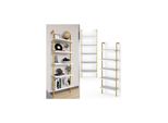 Vicco Loft BüCherregal Ava Standregal Wandregal 5 Ablagen Leiterregal Gold