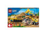 LEGO® Baufahrzeuge und Kran mit Abrissbirne