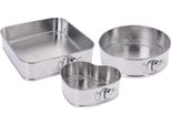Set 3 Tortiere Estraibili La Cucina, Alluminio, 26X26X7,5 Cm, Argento