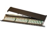 Pannello Patch Xtendlan 19", 0,5U, 24 Porte, Cat6, Schermato, Nero"