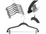 Appendiabiti Kadax, Floccato, 6 Pezzi, Con Ganci In Acciaio Inox, Per Guardaroba, Camicia, Abito, Pantaloni, Gonna, Appendiabiti Con Superficie Antiscivolo