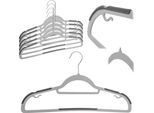 Appendiabiti Kadax, Floccato, 5 Pezzi, Con Ganci In Acciaio Inox, Per Guardaroba, Camicie, Abiti, Pantaloni, Gonne, Appendiabiti Con Superficie Antiscivolo