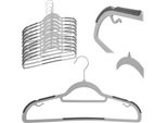 Appendiabiti Kadax, Floccato, 10 Pezzi, Con Ganci In Acciaio Inox, Per Guardaroba, Camicie, Abiti, Pantaloni, Gonne, Appendiabiti Con Superficie Antiscivolo