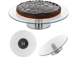 Kadax Piatto Torta Girevole 28 Cm, Piatto Torta Girevole In Vetro