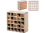 Portabottiglie In Legno Kadax, 52 X 25,5 X 52 Cm, Naturale, 1 Pezzo