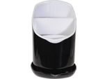 Portaposate Excellent Houseware Con Vassoio, Plastica, 12X11 Cm, Nero