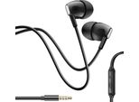 Inkax, Cuffie Cablate Con Jack Da 3,5 Mm E Microfono Integrato, Nero
