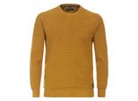 Strickpullover CASAMODA CASAMODA Pullover uni, Herren, Gr. 3XL, gelb, 100% Baumwolle, Pullover