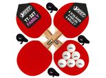 Best Sporting Tischtennisschläger Set FAMILY I 4 Tischtennis Schläger, 4 Schlägertaschen und 1* Tischtennisbälle I 9-teiliges wertiges Tischtennis Set I Tischtennissets I Table Tennis Racket