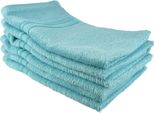 Set Di Asciugamani In Bambù 6 Pezzi 30X50, Turchese