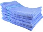 Set Di Asciugamani In Bambù 6 Pezzi 30X50, Blu