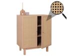 Highboard MCW-M51, Kommode Schrank Sideboard, StaufäCher, Kubu Rattan 98X79X42Cm ~ Natur