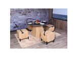 4Er-Set Esszimmerstuhl MCW-L76, Besucherstuhl Hocker, Industrial Metall Massiv-Holz Mvg-Zertifiziert, Natur