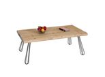 Couchtisch MCW-L73, Tisch Wohnzimmertisch, Industrial Massiv-Holz Mvg-Zertifiziert 120X60Cm, Natur