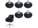 5Er-Set Bodengleiter MCW-K73 Statt Rollen - Fester Stand FüR BüRostuhl/Esszimmerstuhl, FußGleiter, Ø 11Mm ~ Schwarz