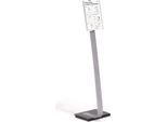 Durable Espositore Da Pavimento Info Sign Stand A4, Argento, 481223