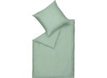 SchöNer Wohnen Set Di Biancheria Da Letto In Raso Colore Puro Salvia Dimensioni 155X220Cm