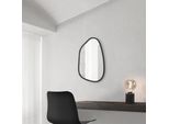 Specchio Da Parete 'Filiano' Nero, Opaco 80X58Cm Asimmetrico
