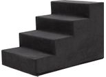 Pillowprim Gradini Per Animali Domestici Ausilio Per L'ingresso Gradini Per Cani Di Piccola Taglia Rampa Per Gatti 4 Gradini Grande Nero Altezza 40 Cm