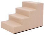 Pillowprim Scale Per Animali Ausilio All'ingresso Piccoli Gradini Per Cani Rampa Per Gatti 4 Gradini Grandi Beige Altezza 40 Cm