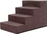 Pillowprim Scale Per Animali Ausilio Per L'ingresso Piccoli Gradini Per Cani Rampa Per Gatti 4 Gradini Grande Marrone Altezza 40 Cm