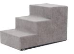 Pillowprim Scale Per Animali Ausilio All'ingresso Piccoli Gradini Per Cani Rampa Per Gatti 3 Gradini Piccoli Altezza Cenere 30 Cm